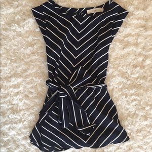 LOFT tie waist elegant shirt NWOT, petite small